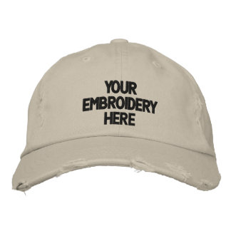 Chino Twill Cap gestört Bestickte Baseballkappe