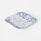 Chinoise French Viktorianisch Blue Brautparty Pappteller (Gewinkelt)