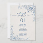 Chinoiseri Tafelkarten mit Blumenmuster (Vorderseite)