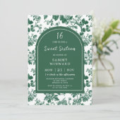 Chinoiserie 16 . Geburtstag Einladung (Stehend Vorderseite)
