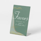 Chinoiserie Abstrakt Cloud Pattern Gold Line Gefal Sockelschild (Vorderseite)