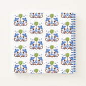 Chinoiserie Affen and Parasols Spiralfilm Notizblock (Rückseite)