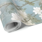 Chinoiserie Aged Blue Panels Geschenkpapier (Rolleneckpunkt)