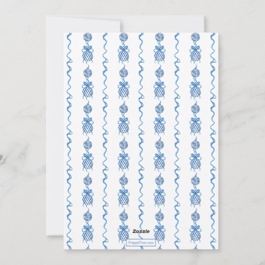 Chinoiserie Al Pentolino Feiertagskarte (Rückseite)