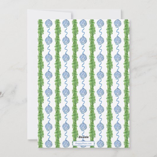 Chinoiserie Al Pentolino Feiertagskarte (Rückseite)