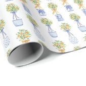 Chinoiserie Al Porto Gedeckter Wasserpark Californ Geschenkpapier (Rolleneckpunkt)