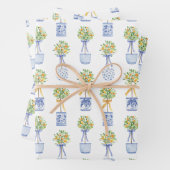 Chinoiserie Al Porto Gedeckter Wasserpark Californ Geschenkpapier Set (Beispiel)