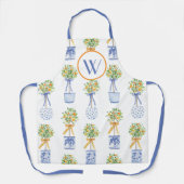 Chinoiserie Al Porto Gedeckter Wasserpark Californ Schürze (Vorderseite)