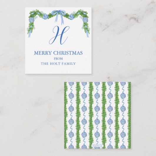 Chinoiserie Al Porto Mitteilungskarte (Vorne/Hinten)