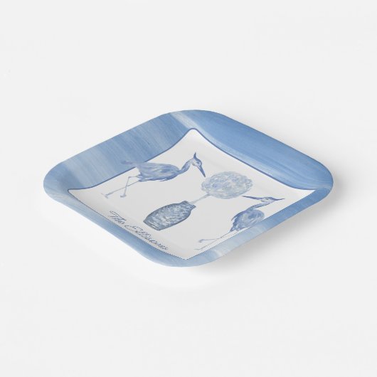 Chinoiserie Al Porto Pappteller (Gewinkelt)