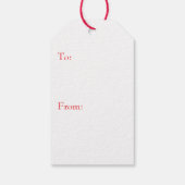 Chinoiserie Amaryllis, Weihnachtsmarken für Blume Geschenkanhänger (Rückseite)