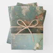 Chinoiserie Antike grüne und Apple Blüten 1 Geschenkpapier Set (Beispiel)