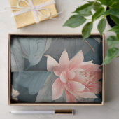 Chinoiserie Aquamarin Peach Seidenpapier (Geschenk)