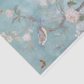 Chinoiserie aquamarines blaues Papiertaschentuch Seidenpapier (Ausschnitt)