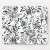 Chinoiserie-Aquarell-Blumen-Botanik-Gemälde Mousepad (Vorne)