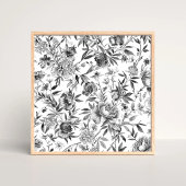 Chinoiserie-Aquarell-Blumen-Botanik-Gemälde Poster