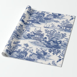Chinoiserie Asiatische Landschaftsmalerei Geschenkpapier