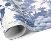 Chinoiserie Asiatische Landschaftsmalerei Geschenkpapier (Rolleneckpunkt)