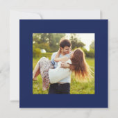 Chinoiserie asiatischer Einfluss Navy Blue White F Save The Date (Rückseite)