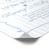 Chinoiserie Baby Carriage How big is Mommys belly Poster (Ecke)