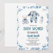 Chinoiserie baby shower party invitation einladung (Vorne/Hinten)
