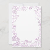 Chinoiserie Baby wird Tee Floral Baby Dusche Einladung (Rückseite)