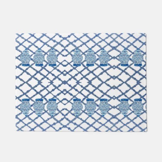 Chinoiserie Bamboo Ginger Jar Doormat Mat Rug Fußmatte (Vorderseite)