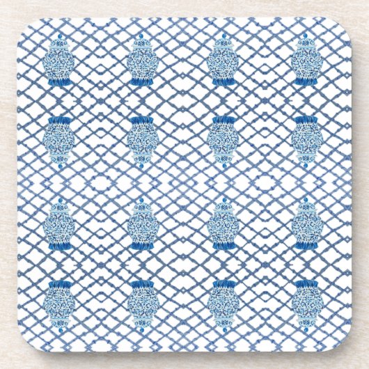 Chinoiserie Bamboo Ginger Jar Getränkeuntersetzer (Vorderseite)