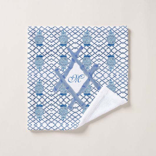 Chinoiserie Bamboo Ginger Jar Jars Bath Handtuch S Badhandtuch Set (Waschlappen)