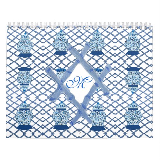 Chinoiserie Bamboo Ginger Jar Jars Kalender (Titelbild)