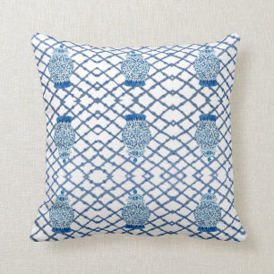 Chinoiserie Bamboo Ginger Jar Jars Throw Pillow Kissen