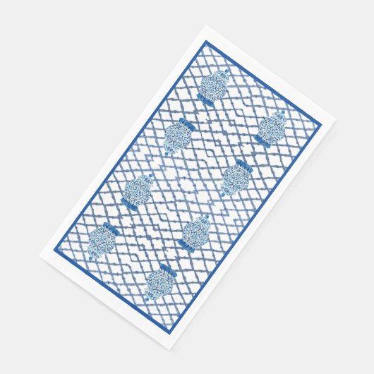 Chinoiserie Bamboo Ginger Jar Serviette (Ecke)