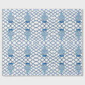 Chinoiserie Bamboo Ginger Jars Wrapping Paper Geschenkpapier (Flach)