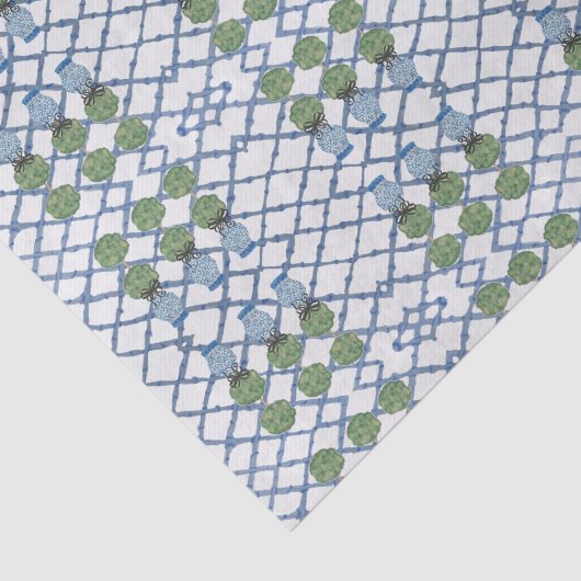 Chinoiserie Bamboo Topiaries Seidenpapier (Ausschnitt)