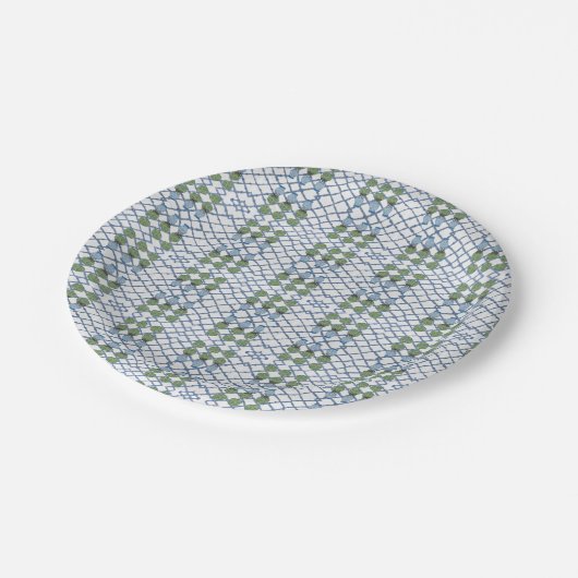 Chinoiserie Bamboo Topiaries Topiary Paper Guest Pappteller (Schrägansicht)