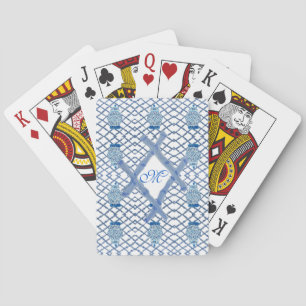 Chinoiserie-Bambus-Ginger-Topf Krüge  Spielkarten