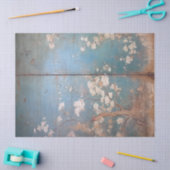 Chinoiserie Beängstigender Aquamariner blauer Hint Seidenpapier (Basteln)