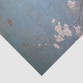 Chinoiserie Beängstigender Aquamariner blauer Hint Seidenpapier (Detail)