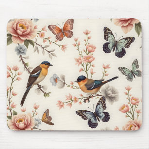 Chinoiserie Bird and Butterfly Harmonie Mousepad