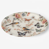 Chinoiserie Bird and Butterfly Harmonie Pappteller (Schrägansicht)