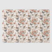 Chinoiserie Bird and Butterfly Harmonie Seidenpapier (Vorderseite)