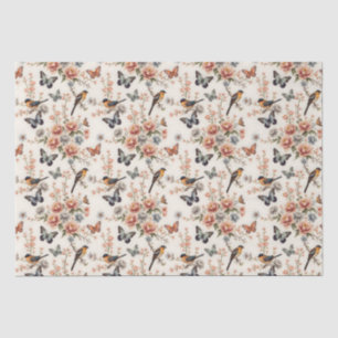 Chinoiserie Bird and Butterfly Harmonie Seidenpapier