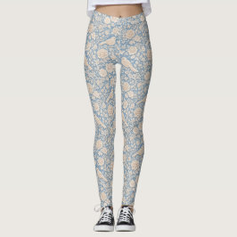 Chinoiserie Bird and Flower Seamless Pattern Leggings