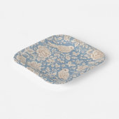 Chinoiserie Bird and Flower Seamless Pattern Pappteller (Gewinkelt)