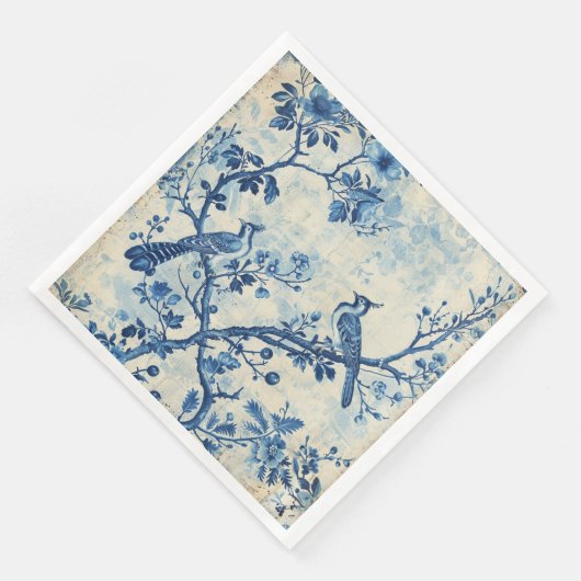 Chinoiserie Bird Haven Napkins Serviette (Ecke)