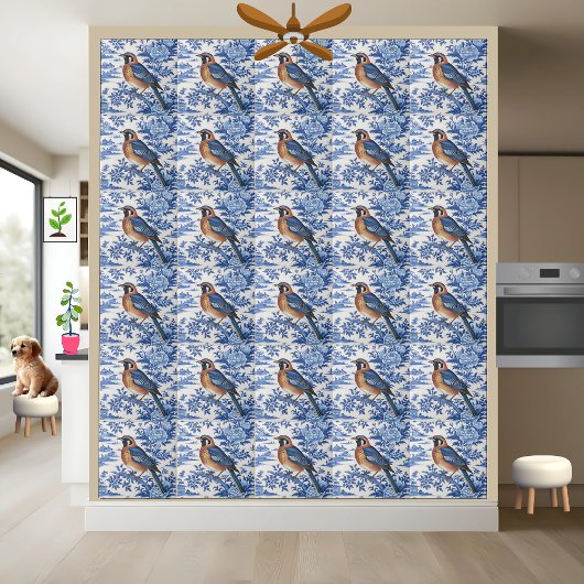 Chinoiserie Bird und Floral Tile Fliese
