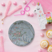 Chinoiserie Blau China Blumengarten Rosa Pappteller (Party)