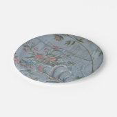 Chinoiserie Blau China Blumengarten Rosa Pappteller (Schrägansicht)