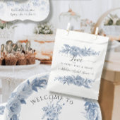 Chinoiserie Blau und Weiß Blumendessert Bridal Geschenktütchen