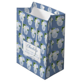 Chinoiserie Blau und Weiß Trauzeugin Vielen Dank Mittlere Geschenktüte